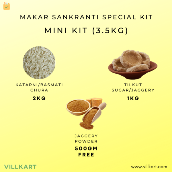 Makar Sankranti Special Kit (Chura, Tilkut, Jaggery/Gud) - Image 3